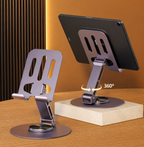 All-Metal 360° Rotating Phone Holder — Premium Aluminum Alloy Desk Stand & Adjustable Mount