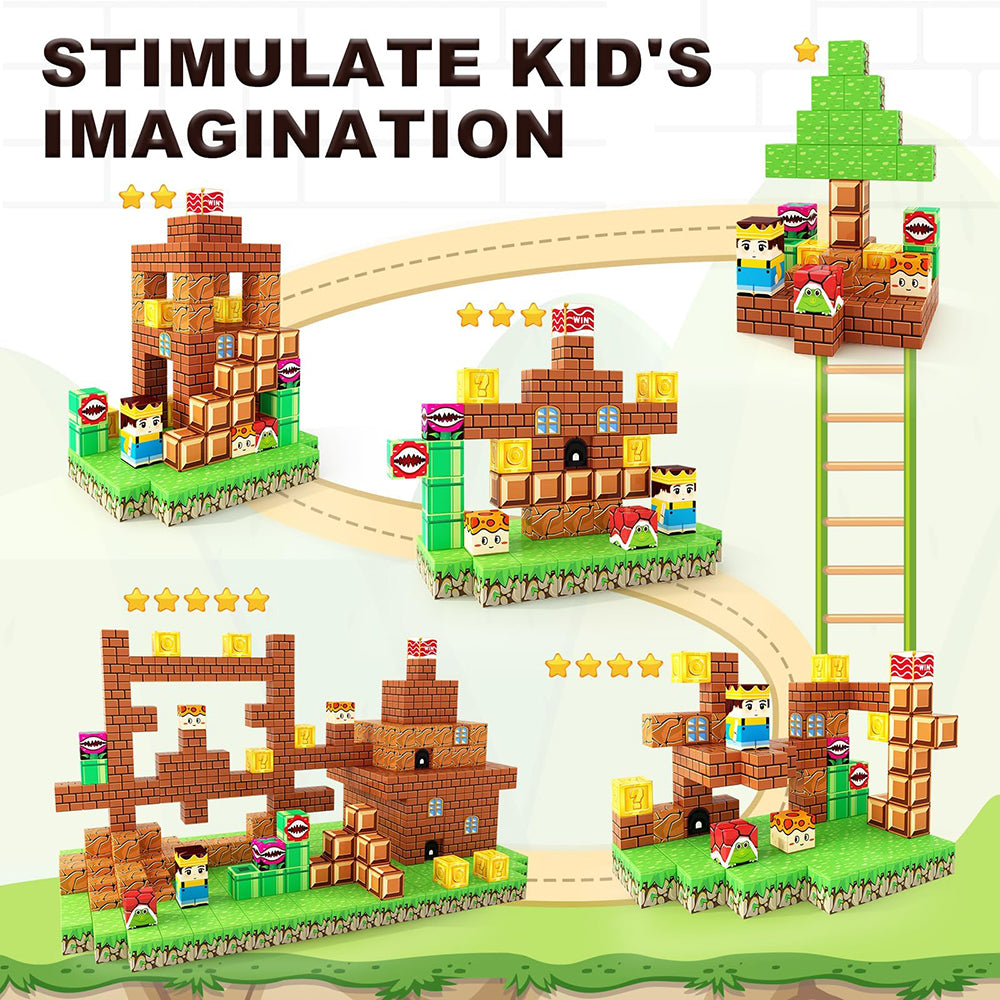 Magnetic Building Blocks Set for Kids | 100PCS or 48PCS STEM Montessori Magnetic Tiles | Educational Sensory Construction Toy | Gift for Boys & Girls Ages 3+