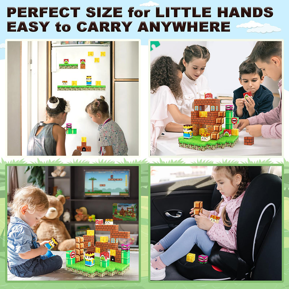Magnetic Building Blocks Set for Kids | 100PCS or 48PCS STEM Montessori Magnetic Tiles | Educational Sensory Construction Toy | Gift for Boys & Girls Ages 3+